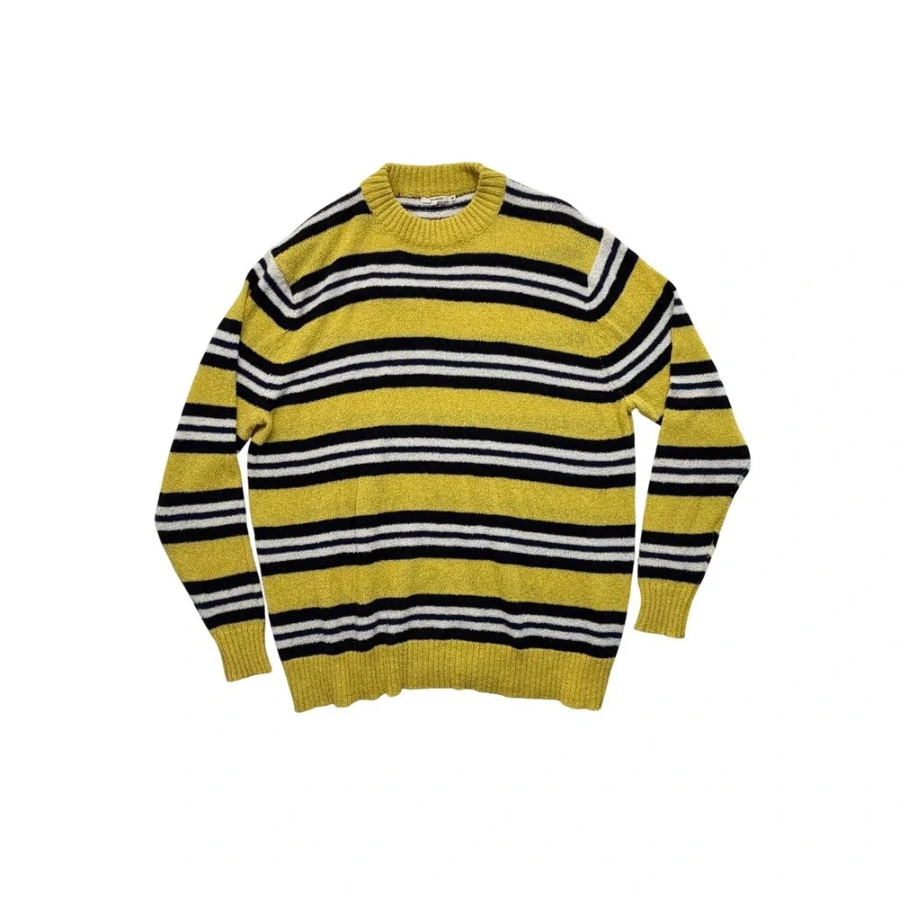 Tularosa Revolve Striped Oversized Boyfriend‎ Vintage Style Sweater Yellow XS